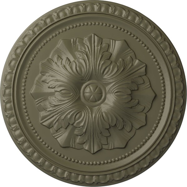 Ekena Millwork Richmond Ceiling Medallion (Fits Canopies up to 2 5/8"), Hand-Painted Spartan Stone, 18"OD x 1 3/8"P CM18RISSF - main